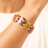 Jay King Multicolor Mookaite Bead Stretch Bracelet, 7" to 7-1/2"